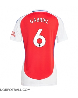 Billige Fotballdrakt Arsenal Gabriel Magalhaes #6 Replika Hjemmedrakt Dame 2024-25 Kortermet